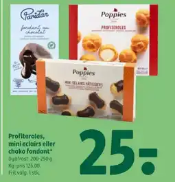 Coop 365 Profiteroles, mini eclairs eller choko fondant tilbud