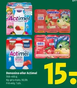 Coop 365 Danonino eller Actimel tilbud