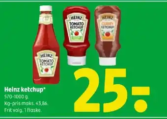 Coop 365 Heinz ketchup tilbud
