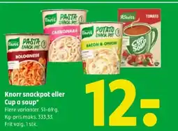 Coop 365 Knorr snackpot eller Cup a soup tilbud