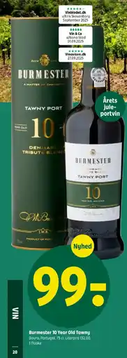 Coop 365 Burmester 10 Year Old Tawny tilbud