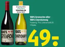Coop 365 100% Grenache eller 100% Chardonnay tilbud