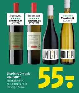 Coop 365 Giordano Organic eller WNTL tilbud