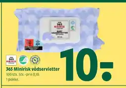 Coop 365 365 Minirisk vådservietter tilbud