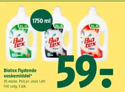 Coop 365 Biotex flydende vaskemiddel tilbud