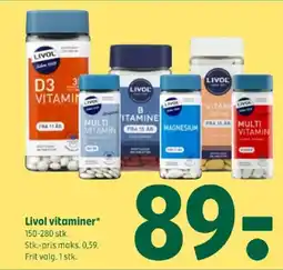 Coop 365 Livol vitaminer tilbud