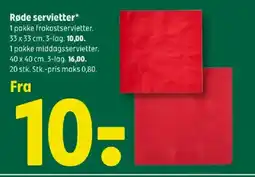 Coop 365 Røde servietter tilbud