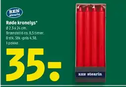 Coop 365 Røde kronelys tilbud
