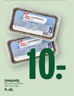 Min Købmand First Price Leverpostej tilbud