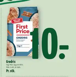 Min Købmand First Price Grødris tilbud