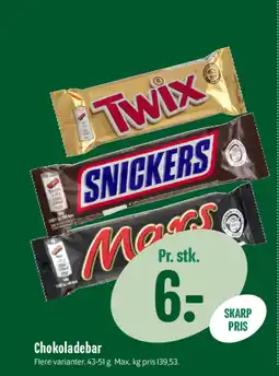 Min Købmand Chokoladebar tilbud