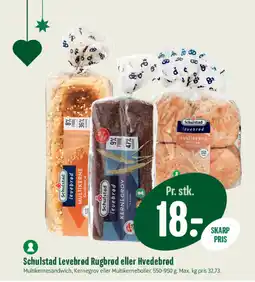 Min Købmand Schulstad Levebrød Rugbrød eller Hvedebrød tilbud
