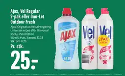Min Købmand Ajax, Vel Regular 2-pak eller Dun-Let Outdoor Fresh tilbud