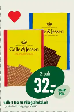 Min Købmand Galle & Jessen Pålægschokolade tilbud