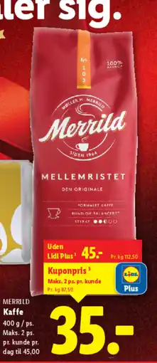 Lidl MERRILD Kaffe tilbud