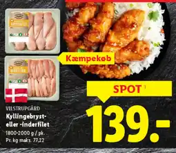 Lidl VILSTRUPGÅRD Kyllingebryst- eller -inderfilet tilbud