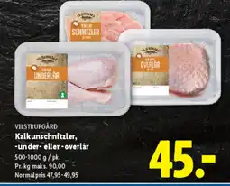 Lidl VILSTRUPGÅRD Kalkunschnitzler, -under-eller-overlår tilbud