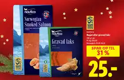 Lidl NAUTICA Røget eller gravad laks tilbud