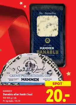 Lidl MAMMEN Danablu eller Sankt Juul tilbud
