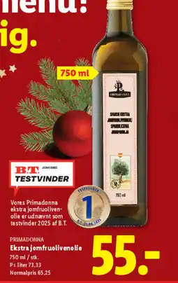 Lidl PRIMADONNA Ekstra jomfruolivenolie tilbud