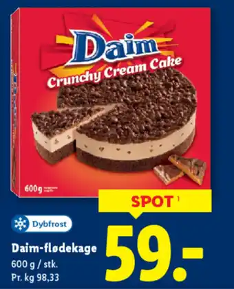 Lidl Daim-flødekage tilbud