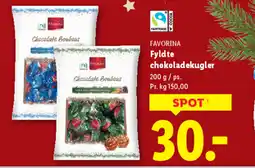 Lidl FAVORINA Fyldte chokoladekugler tilbud