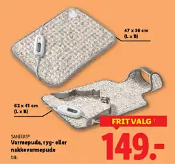 Lidl SANITAS® Varmepude, ryg- eller nakkevarmepude tilbud