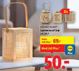 Lidl LIVARNO HOME Lanterne af træ tilbud