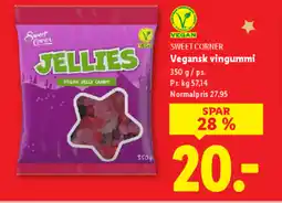 Lidl SWEET CORNER Vegansk vingummi tilbud