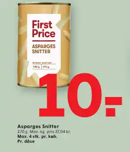 SPAR First Price Asparges Snitter tilbud
