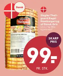 SPAR Slagter Theil- gaard Røget Hamburgerryg af Dansk Gris tilbud