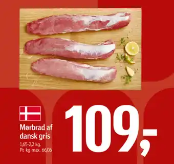 Føtex Mørbrad af dansk gris tilbud