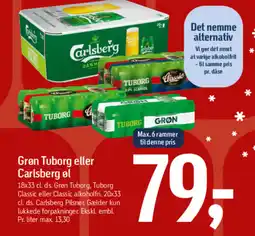 Føtex Grøn tuborg eller carlsberg øl tilbud