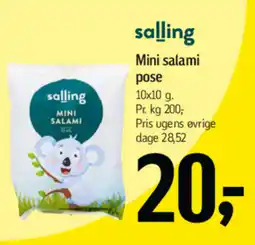 Føtex SALLING Mini salami pose tilbud