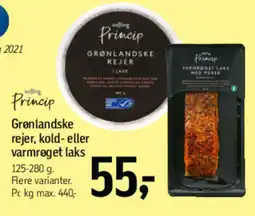 Føtex Grønlandske rejer, kold- eller varmrøget laks tilbud