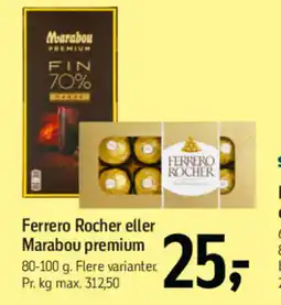 Føtex Ferrero rocher eller marabou premium tilbud