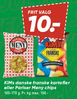 Bilka Kims danske franske kartofler eller pariser meny chips tilbud