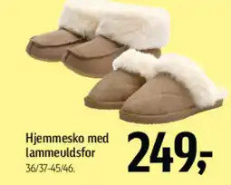 Føtex Hjemmesko med lammeuldsfor tilbud