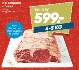 Bilka Hel striploin af okse tilbud
