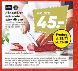 Bilka Håndskåret entrecote eller rib eye tilbud