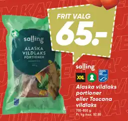 Bilka Alaska vildlaks portioner eller toscana tilbud