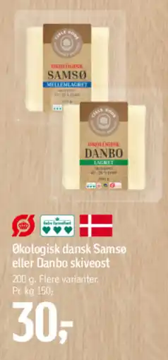 Føtex Økologisk dansk samse eller danbo skiveost tilbud
