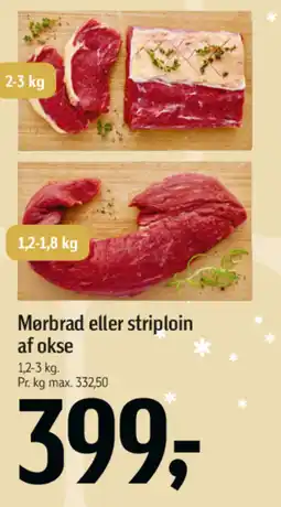 Føtex Mørbrad eller striploin af okse tilbud
