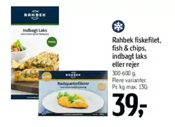 Føtex Rahbek fiskefilet, fish & chips, indbagt laks eller rejer tilbud