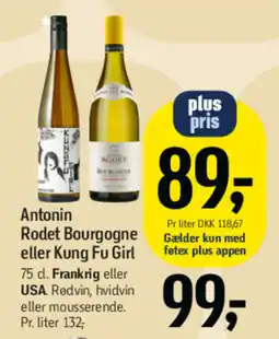 Føtex Antonin rodet bourgogne eller kung fu girl tilbud
