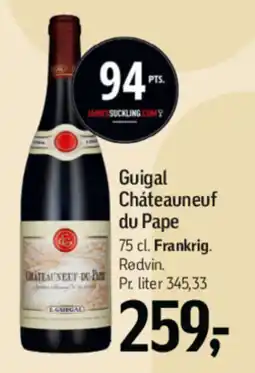 Føtex Guigal chateauneuf du pape tilbud
