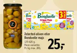 Føtex Zelected oliven eller bonduelle majs tilbud