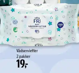Føtex Vådservietter 2 pakker tilbud