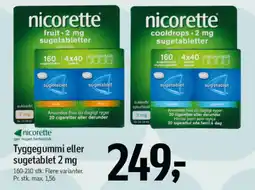 Føtex Tyggegummi eller sugetablet 2 mg tilbud