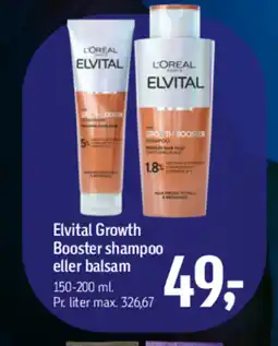 Føtex Elvital growth booster shampoo eller balsam tilbud